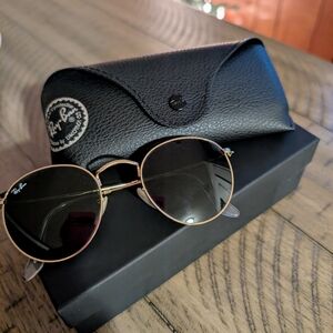 Ray-Ban Black and Gold Sunglasses